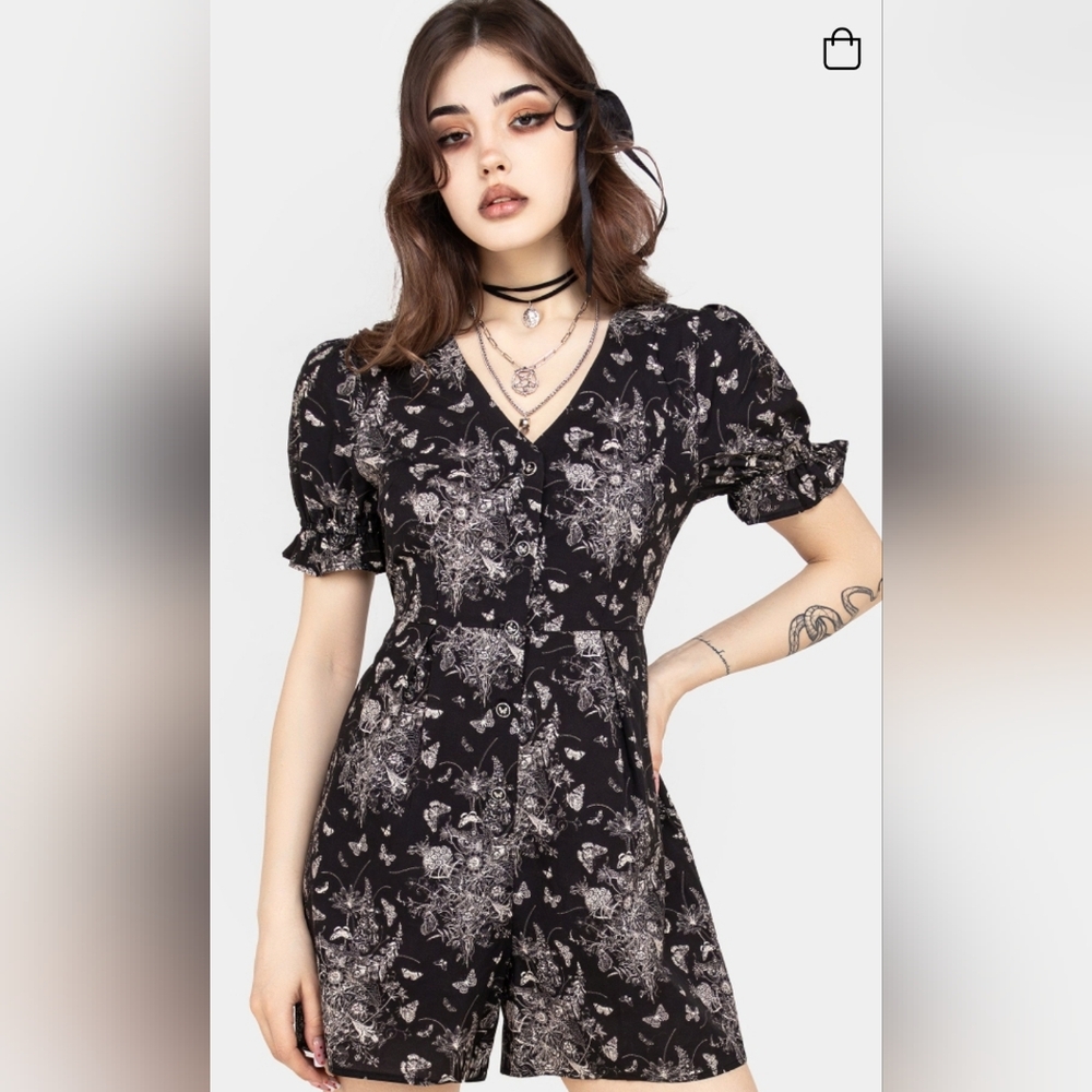Disturbia Thalia Button Up Playsuit